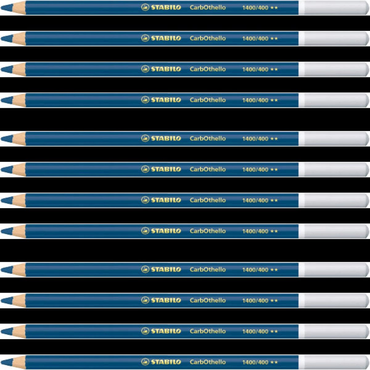 Kleurpotloden STABILO CarbOthello kalkpastel Parijs blauw | 12 stuks